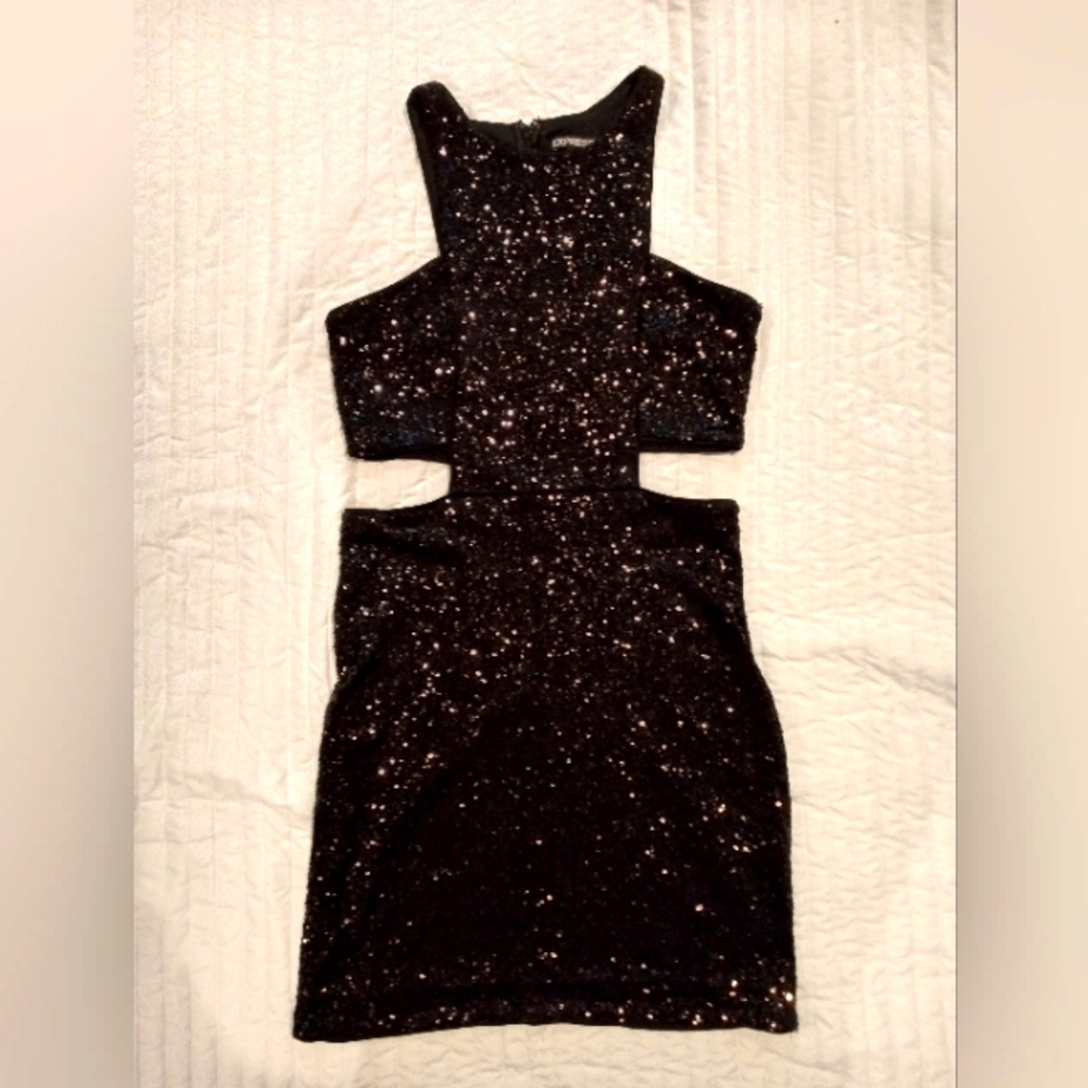 Express black cut-out dress